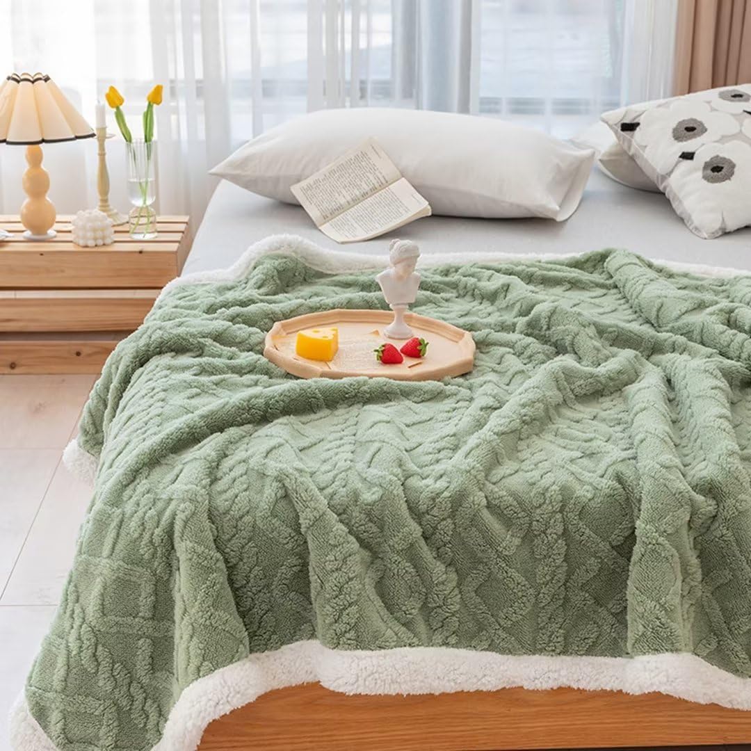 Manta Cama de Borrego 210x230 cm – Manta Doble Cara Franela y Sherpa, 100% Poliéster, Súper Suave y Muy Caliente para Invierno - Image 6