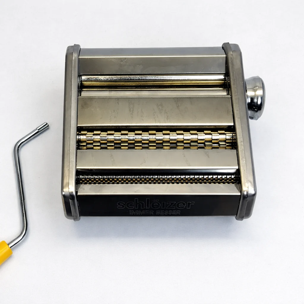 Máquina Manual para Pasta 150mm de Acero Inoxidable – 9 Niveles de Grosor con Doble Cortador - Image 6