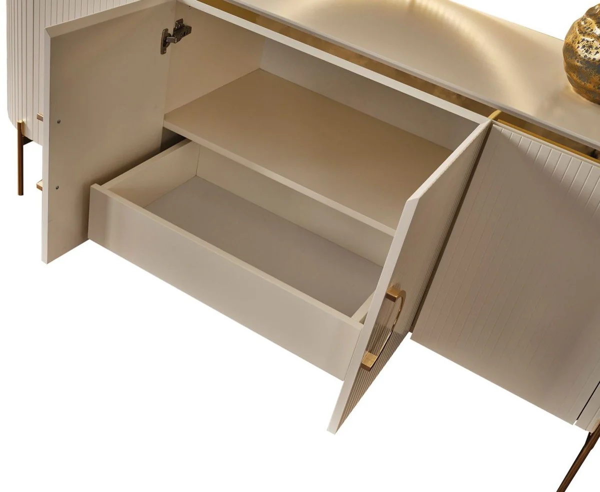 Mesa de TV - BLANCO CON DETALLES EN DORADO - Image 4