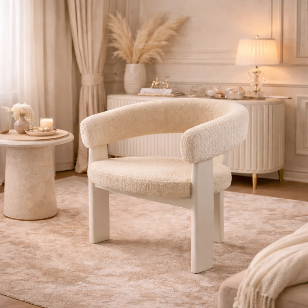 👑 Silla Nodar 03 en Color MARFIL / IVORY (Crema Clarito) 🤍✨