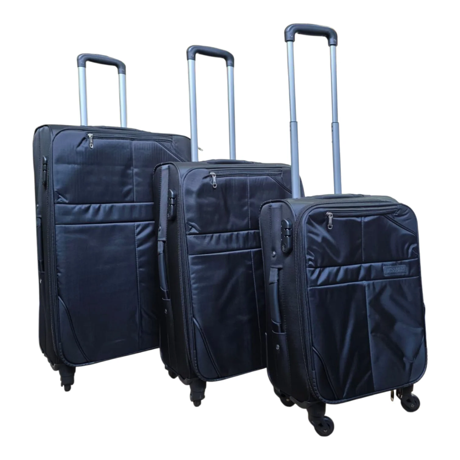 🧳 Pack de 3 Maletas de Viaje Negras con Ruedas Giratorias 360º
