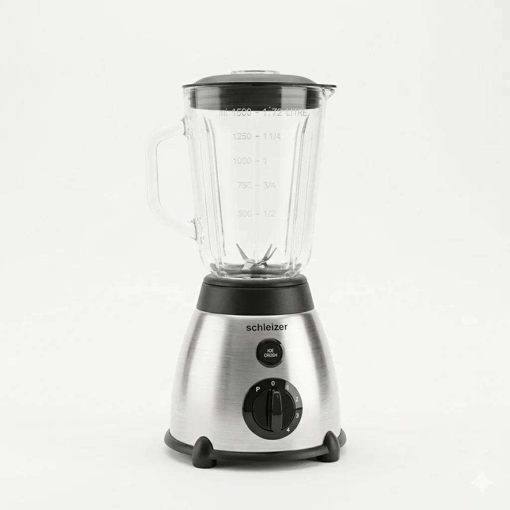 Batidora de Vaso 2 en 1 de Cristal 1,5L con Molinillo, 5 Velocidades y Función Pulse – 950W