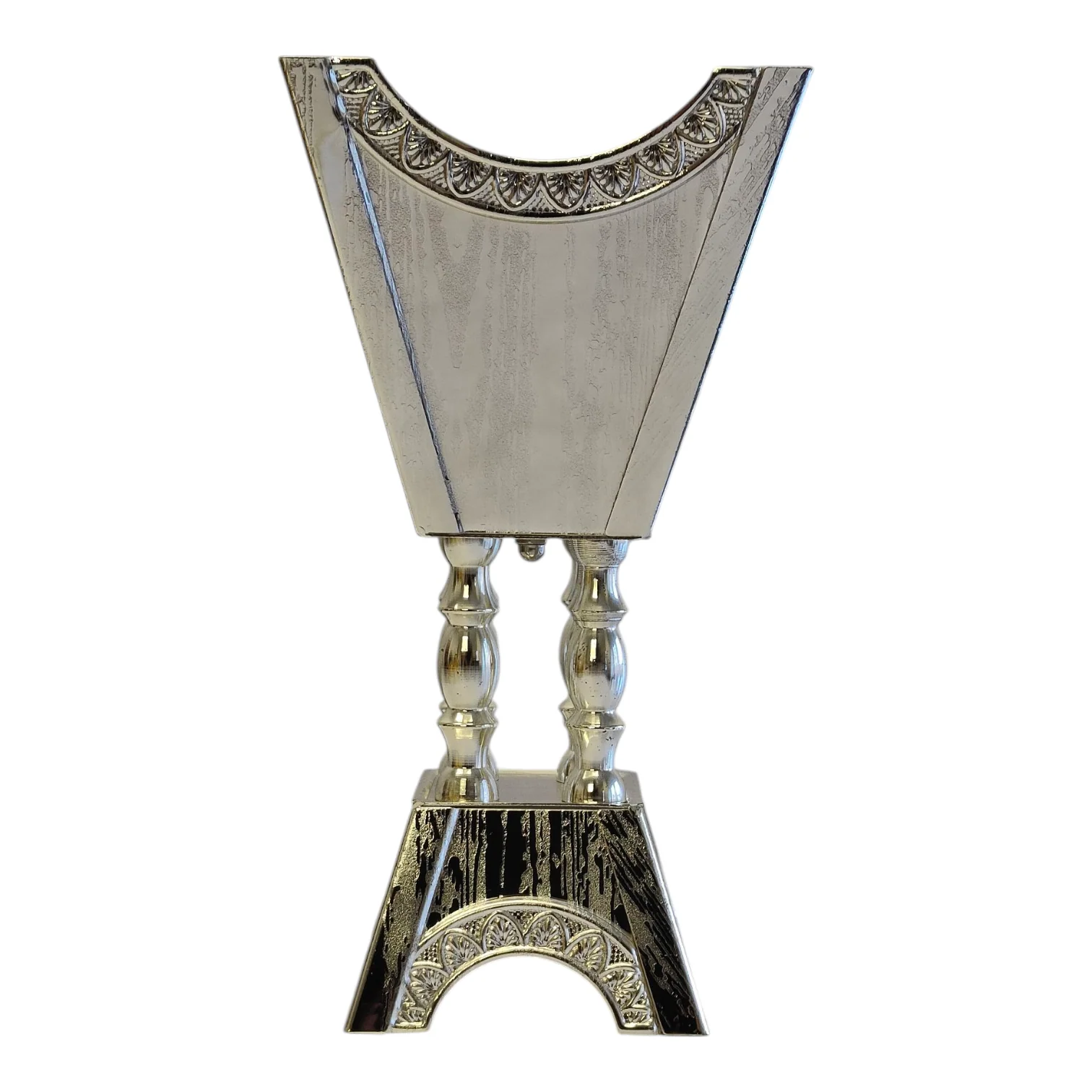 Quemador de Incienso Árabe Plateado — Diseño Tradicional Elegante