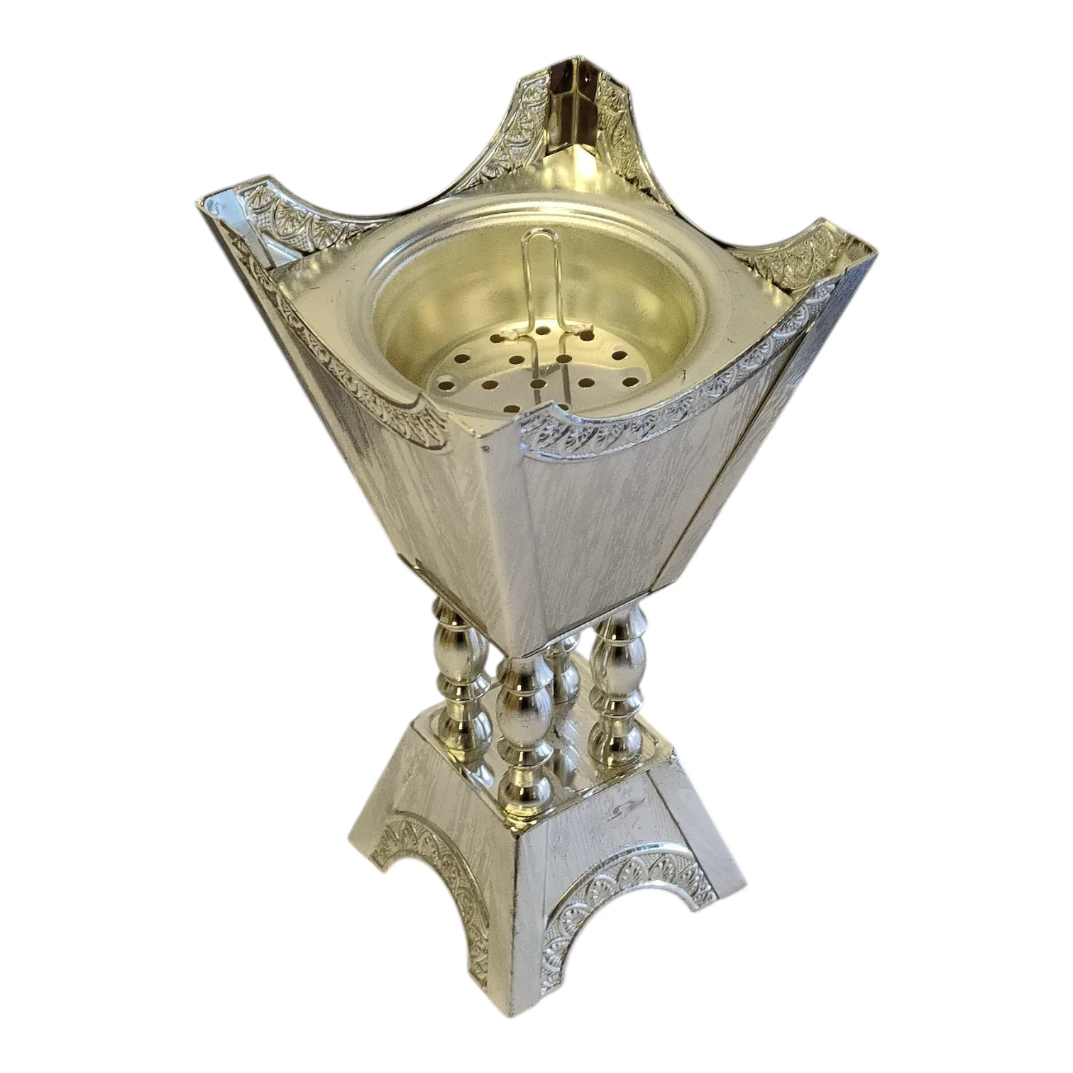 Quemador de Incienso Árabe Plateado — Diseño Tradicional Elegante - Image 3