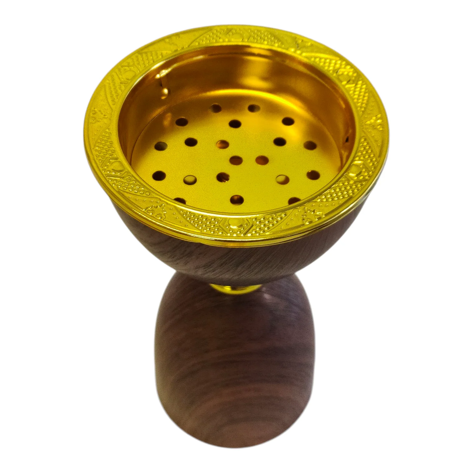 Quemador de Incienso Árabe Marrón y Dorado — Diseño de Madera con Media Luna - Image 2