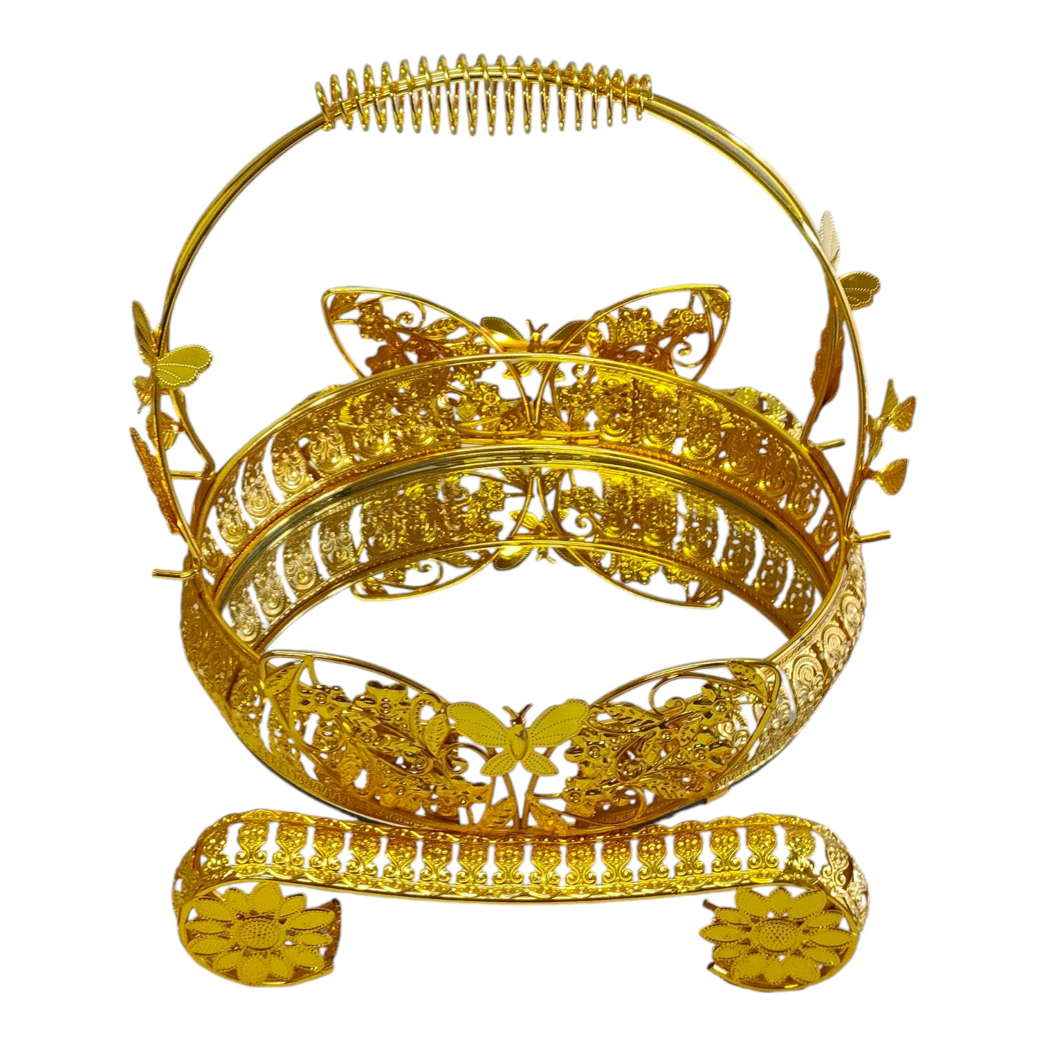 Set Árabe Dorado de Cristal con Base Decorativa — Bandeja de Lujo con Quemador y Frascos - Image 6