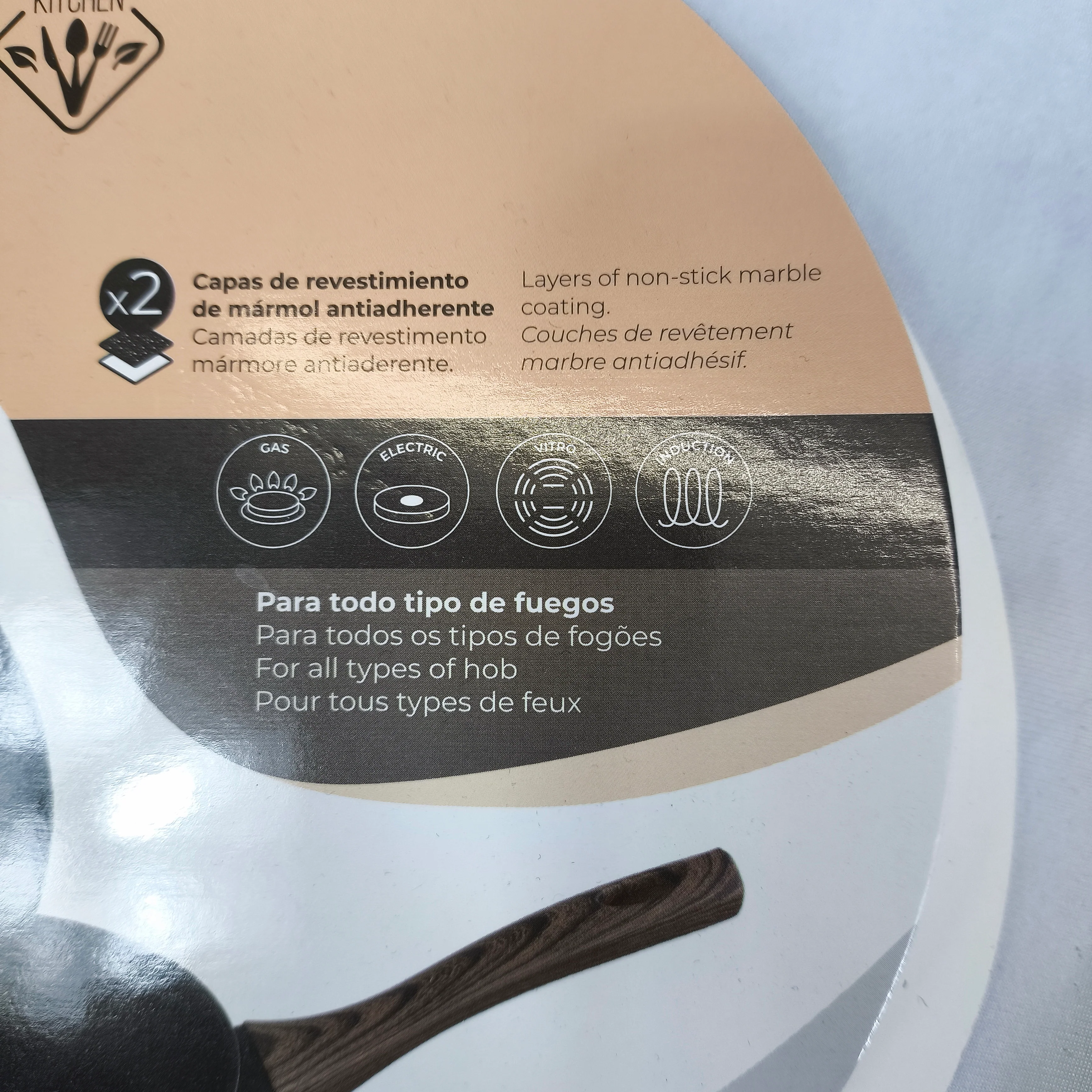 🖤 Sartén Gourmet Kitchen Eneas – Aluminio 4mm con Revestimiento Mármol Antiadherente - Image 10