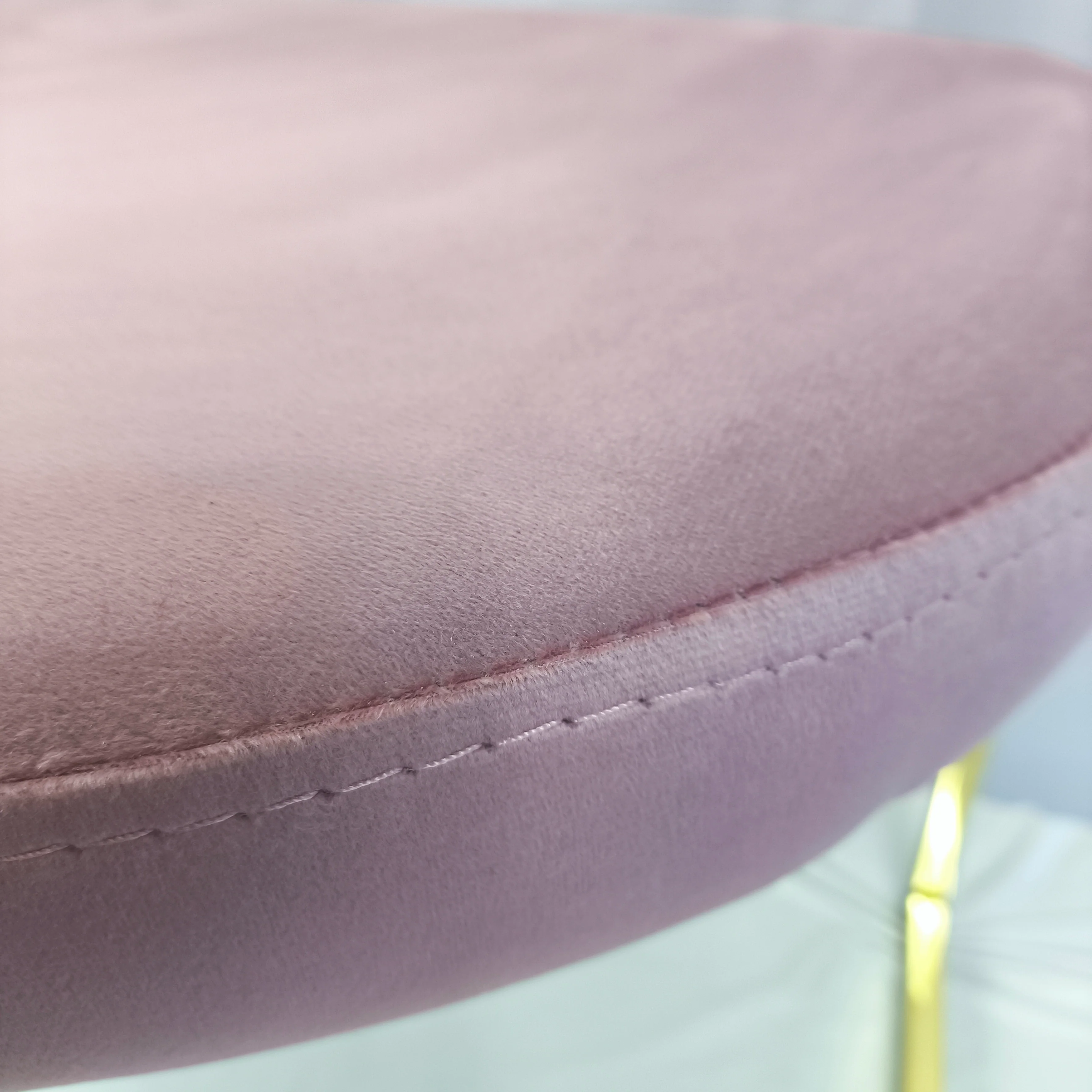 💗✨ Silla SERGIO 12 en ROSA PALO / BLUSH con Base Dorada — Glam Premium ✨💛 - Image 6