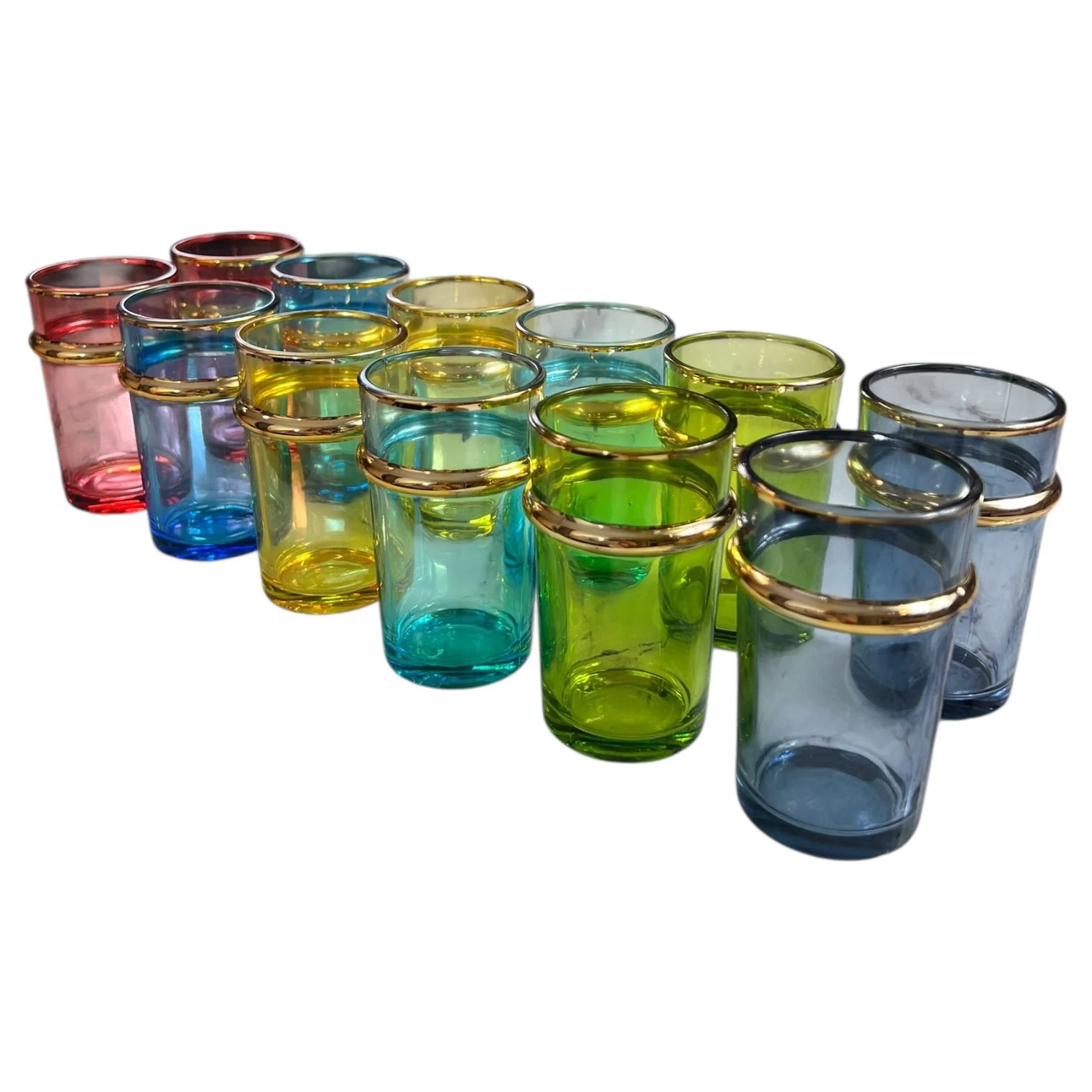 Set de 12 Vasos de Té – Colores variados - Image 2