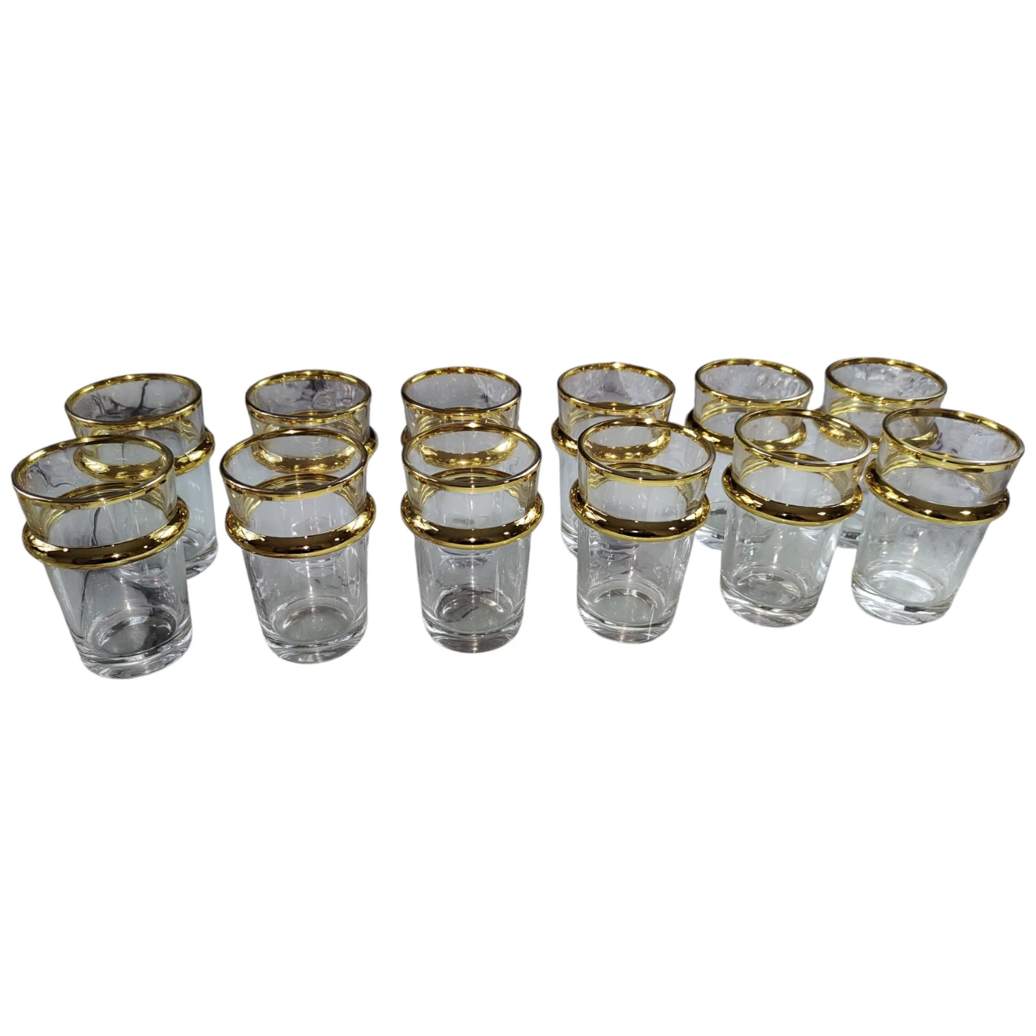 Set de 12 Vasos de Té – Elegancia en Dorado - Image 2