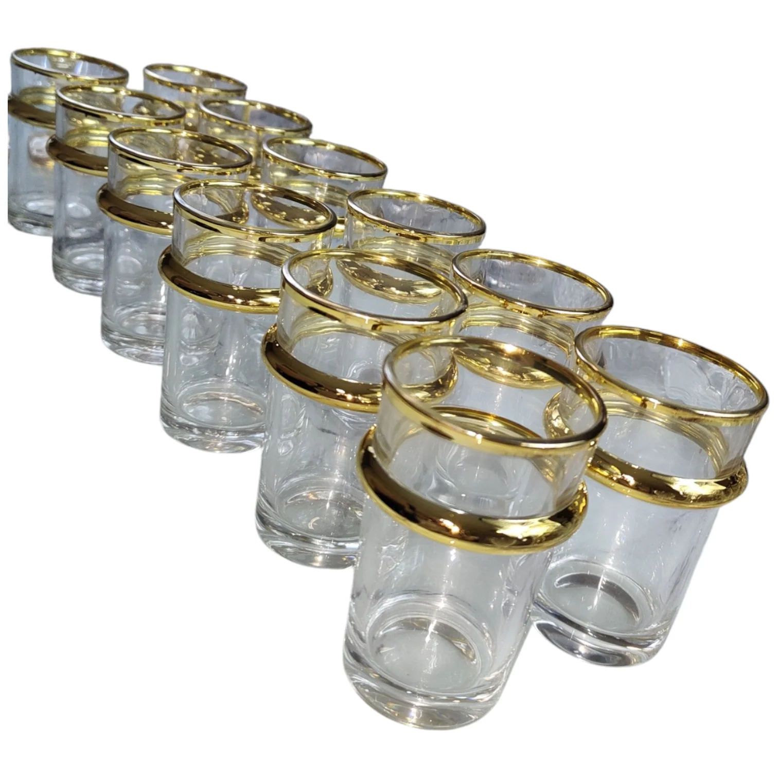 Set de 12 Vasos de Té – Elegancia en Dorado - Image 3