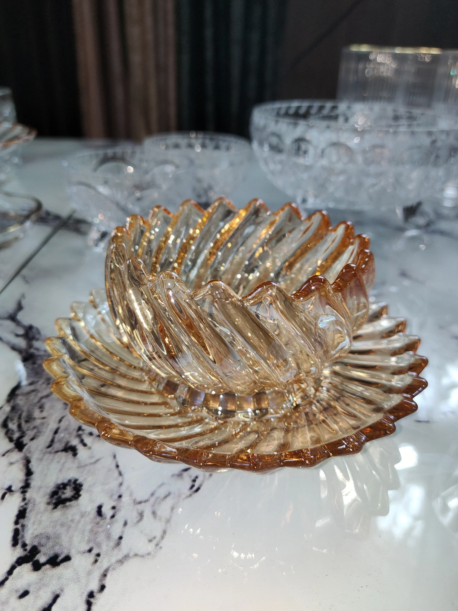 Set de 6 Cuencos de Cristal con Plato – Alta Calidad (12 Piezas) - Image 2