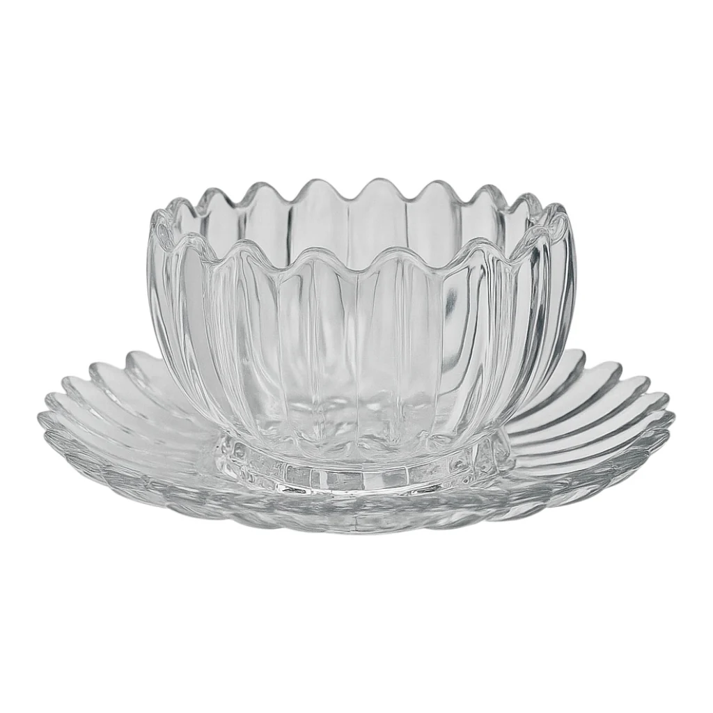 Set de 6 Cuencos de Cristal con Plato – Alta Calidad (12 Piezas) - Image 2