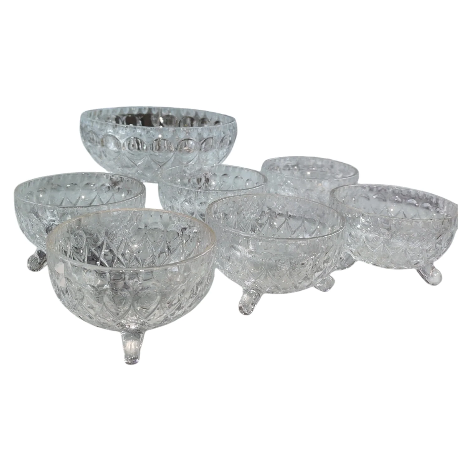 Set de 7 Cuencos de Cristal Tallado - Image 3