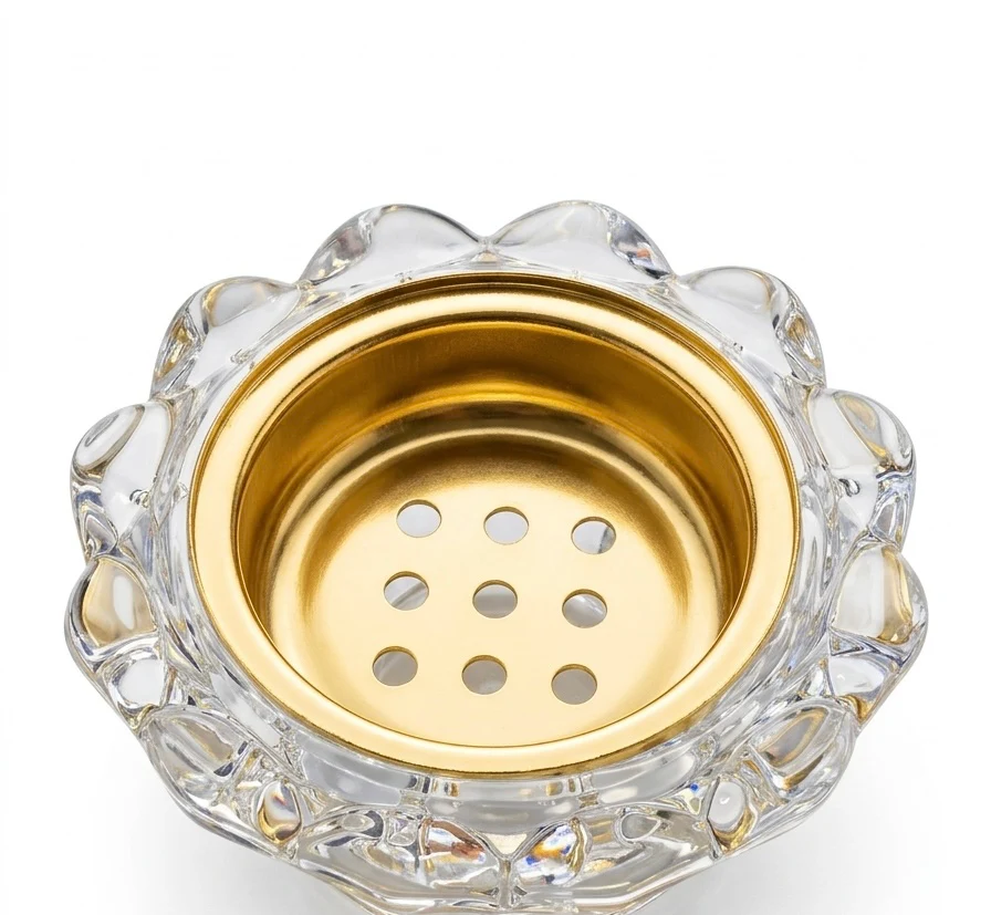 ✨ Quemador de incienso decorativo de cristal con detalles dorados – Elegancia oriental y aroma para tu hogar ✨ - Image 3