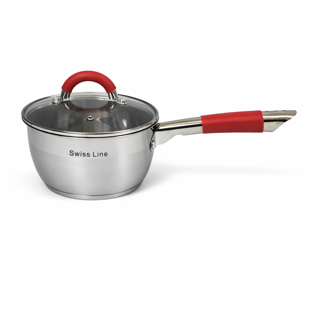 🥘 Batería de Cocina Swiss Line 12 Piezas Acero Inoxidable – Set Completo con Tapas de Vidrio - Image 10