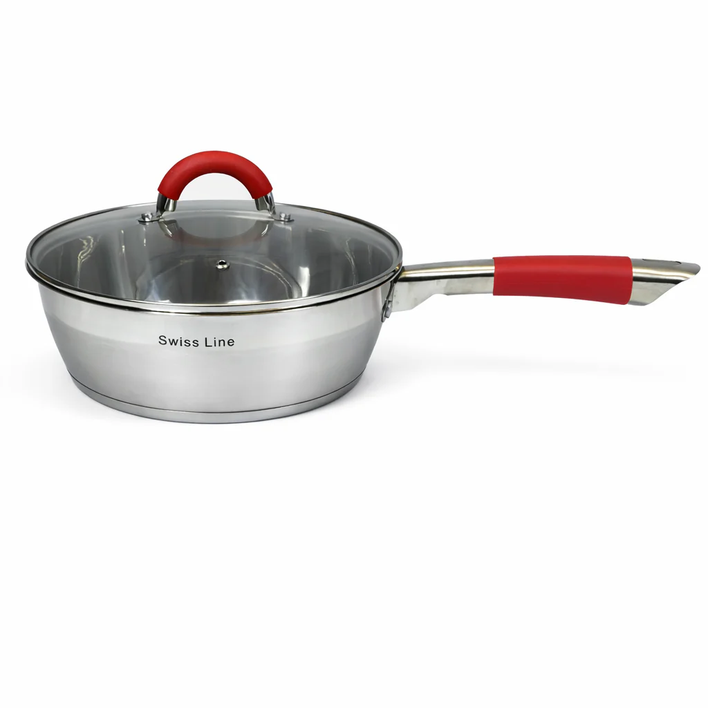 🥘 Batería de Cocina Swiss Line 12 Piezas Acero Inoxidable – Set Completo con Tapas de Vidrio - Image 7