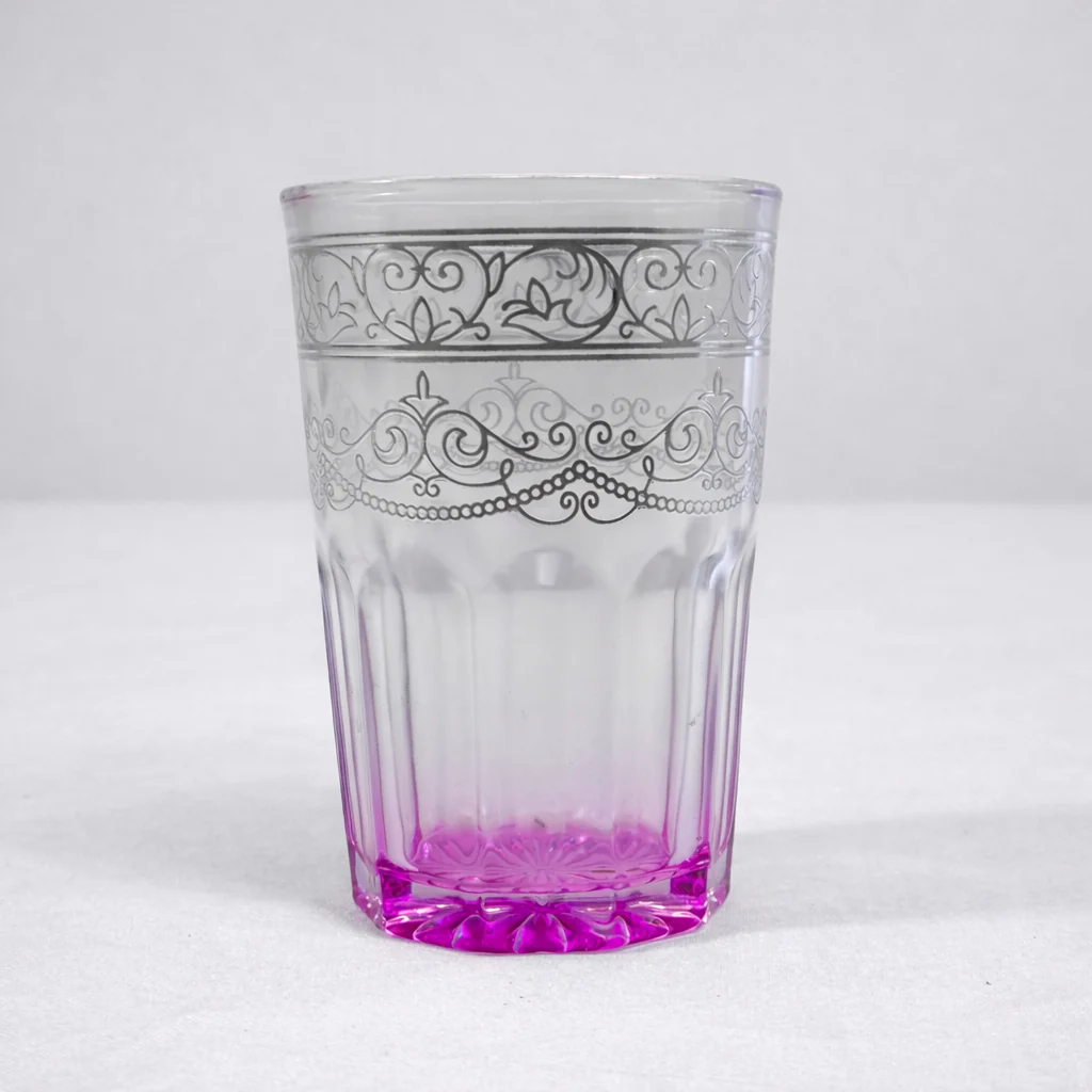 Set de 12 Vasos de Vidrio con Degradado de Colores y Diseño Floral - Image 5