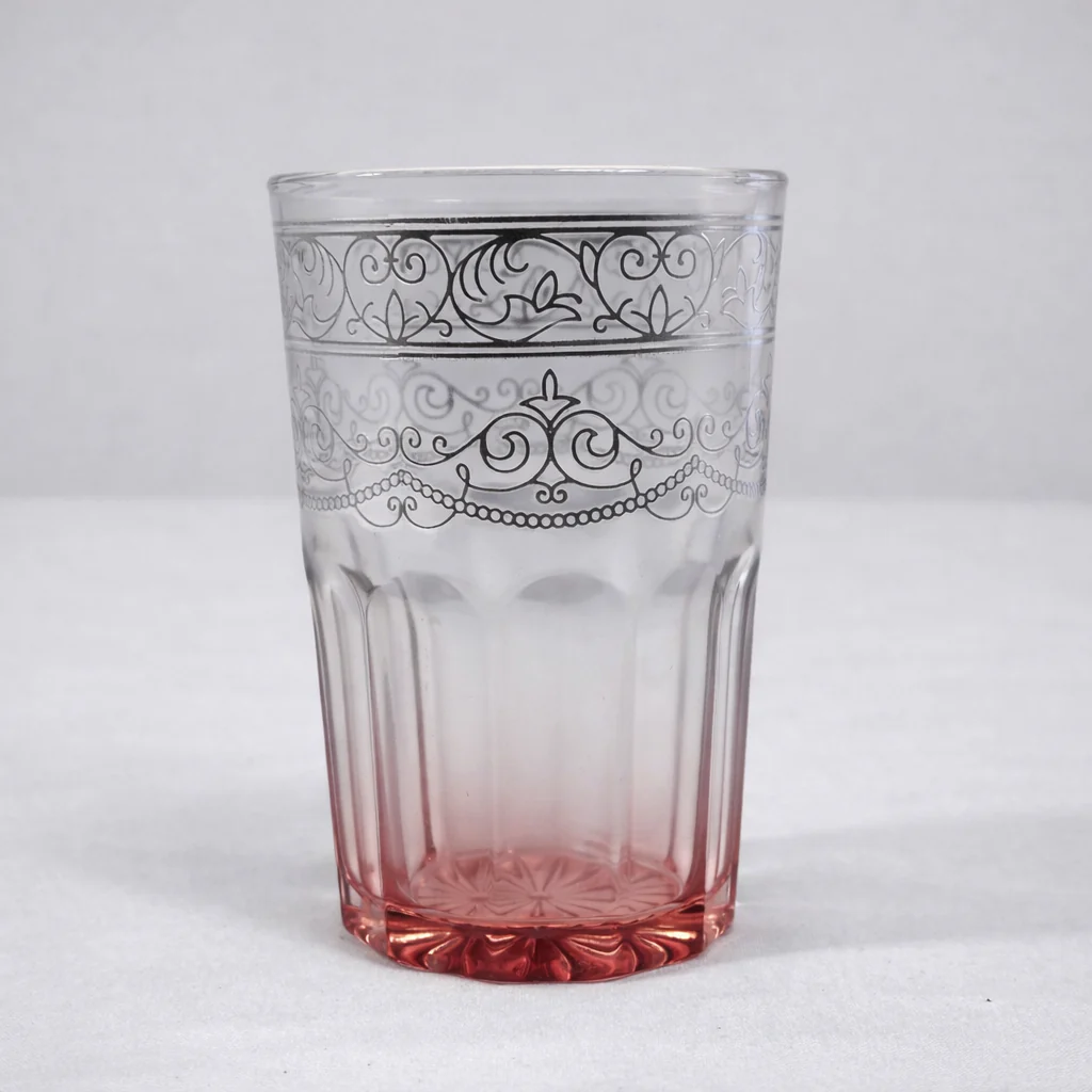 Set de 12 Vasos de Vidrio con Degradado de Colores y Diseño Floral - Image 8