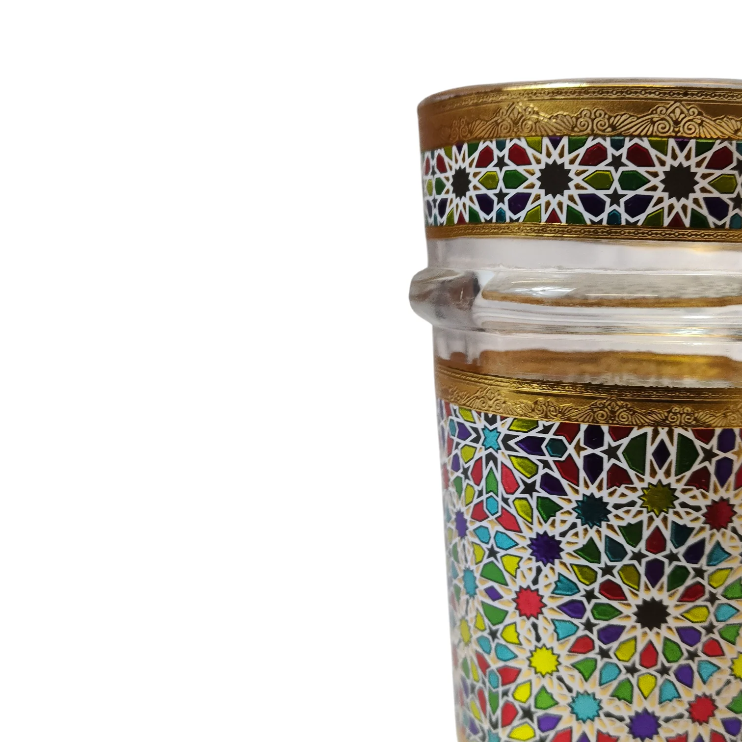 Vasos de Té Marroquí de Cristal Decorado | Borde Dorado - Image 5