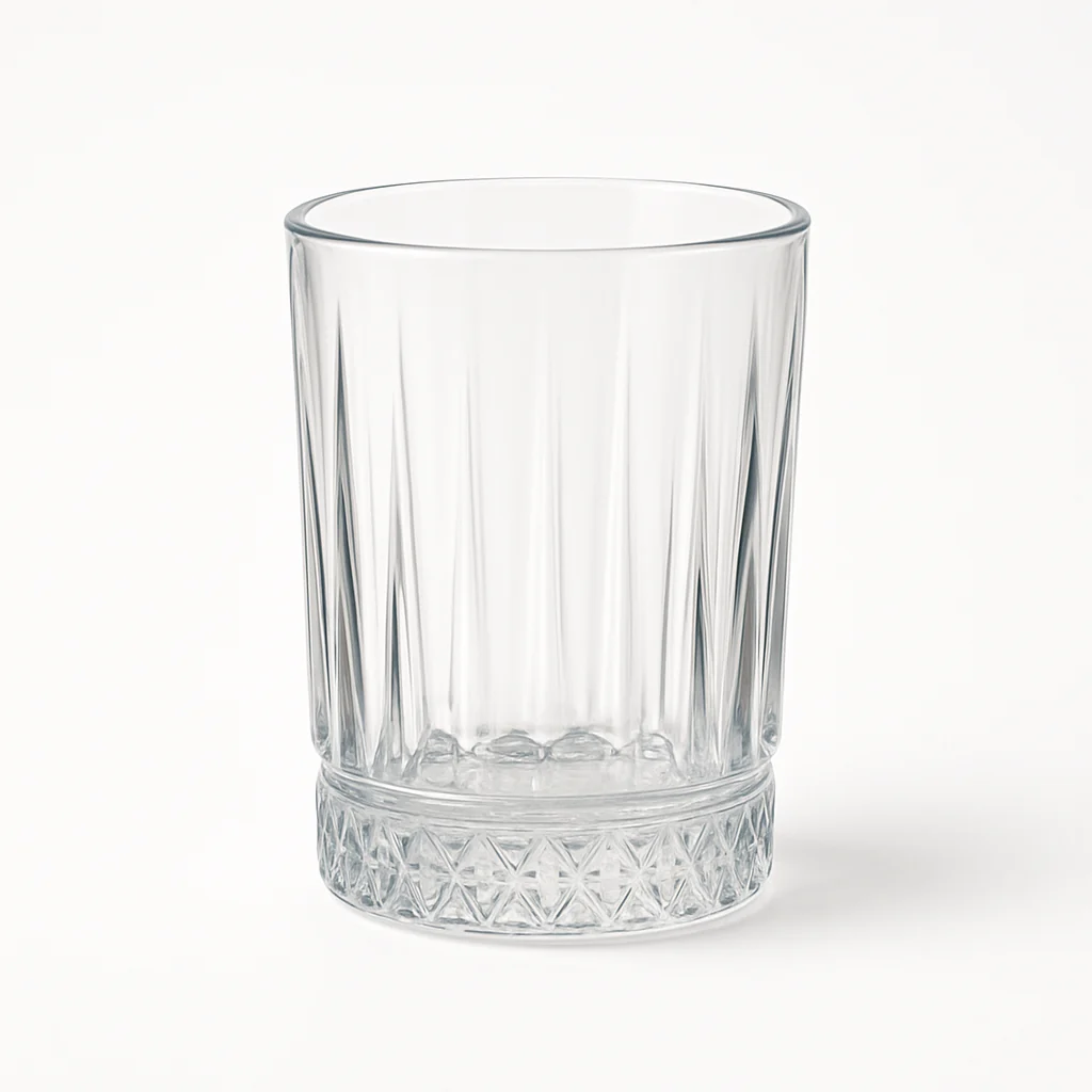 Pack 12 Vasos de Cristal | Diseño Clásico Tallado | Vasos Resistentes para Agua, Té y Refrescos - Image 2