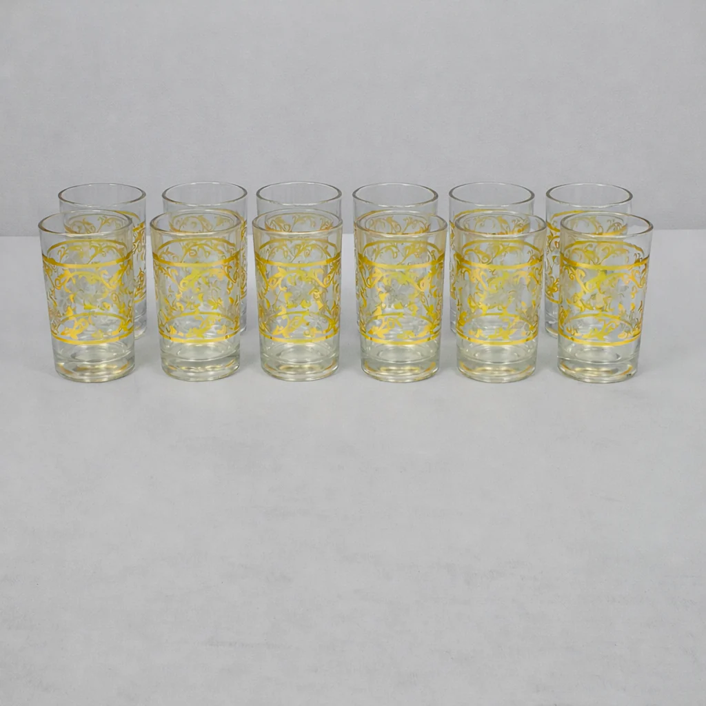 Set de 12 Vasos de Vidrio con Diseño Decorativo – 180 ml - Image 2
