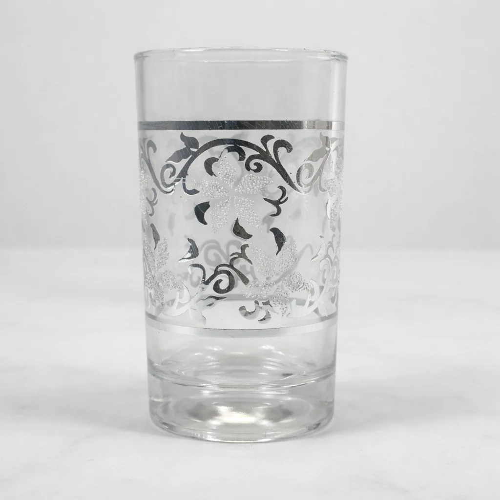 Set de 12 Vasos de Vidrio con Diseño Decorativo – 180 ml