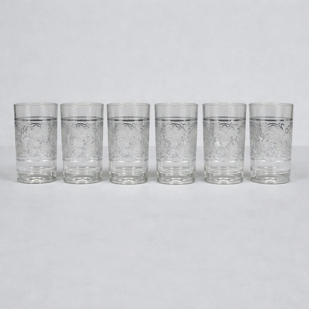 Set de 12 Vasos de Vidrio con Diseño Decorativo – 180 ml - Image 3