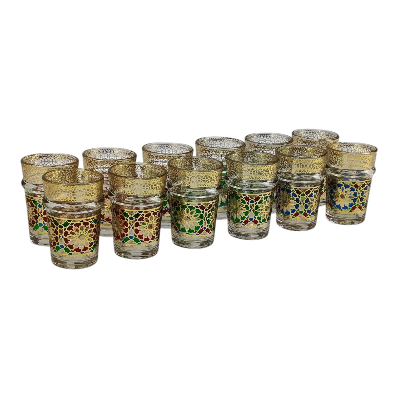 Vaso de Cristal Decorado para Té Árabe - Estilo Beige Dorado Clásico - Image 2