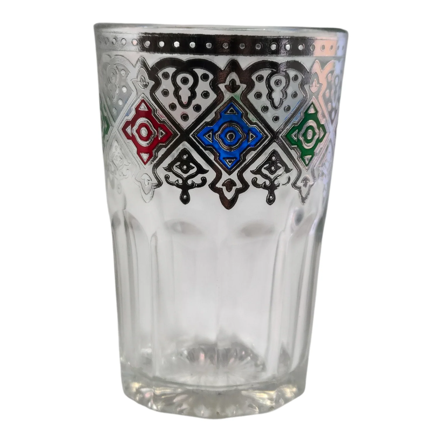 Vaso de Cristal Decorado para Té Árabe - Estilo Azul y Dorado Oriental - Image 2